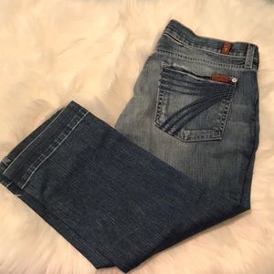 7 For All Mankind DOJO Capri Size 28 Stretch